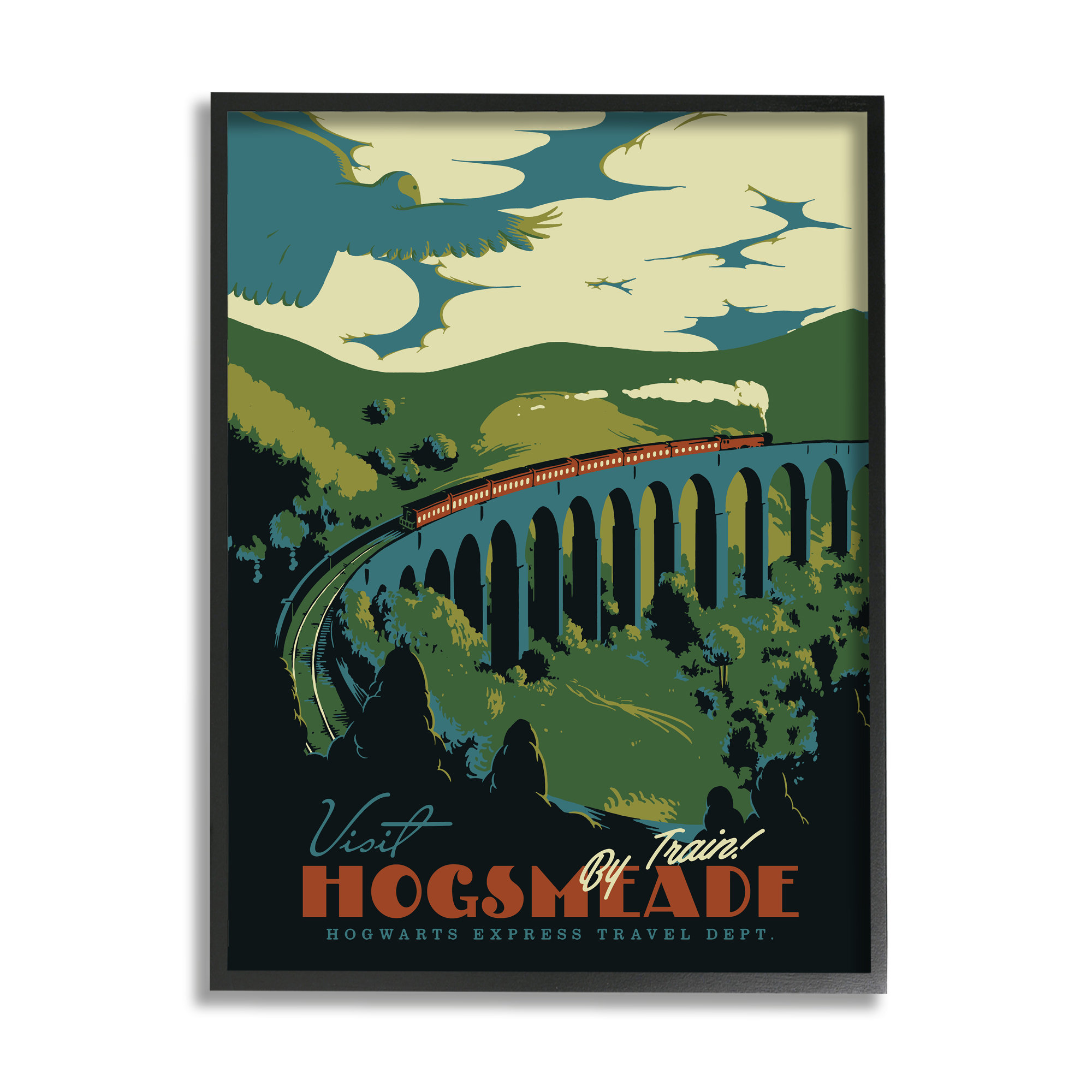 Harry Potter Poster Hogsmeade Poster Set of 3 Poster Harry Potter Vintage  Poster Harry Potter Travel Poster Hogwarts Express 