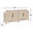 Coomer 80" Cream With A Brown Undertone 4-Door Media Credenza_Sideboard