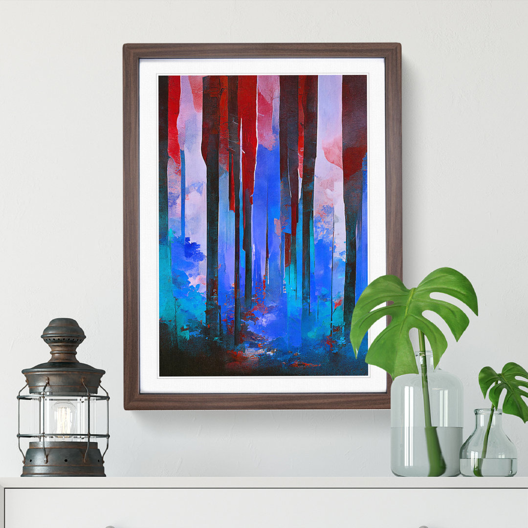 Forest Composition No.3 Abstract - Single Picture Frame Painting
