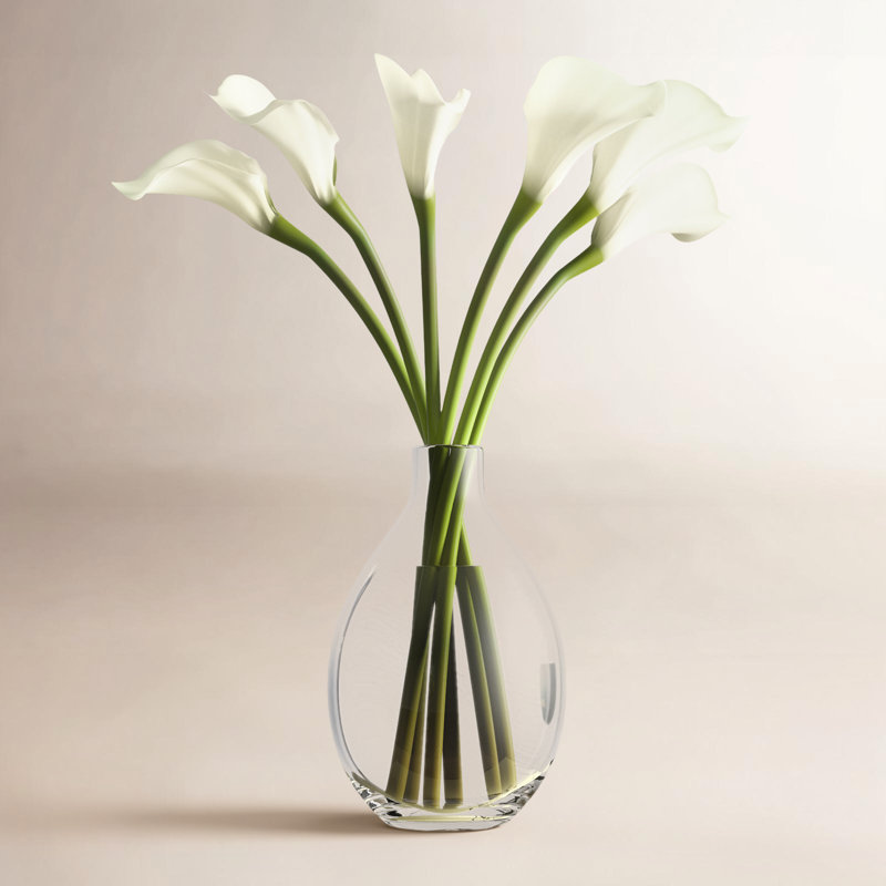 Tige de lys Calla artificiel 26 po Cauldwell, Blanc, 26" H x 3" W x 3" D