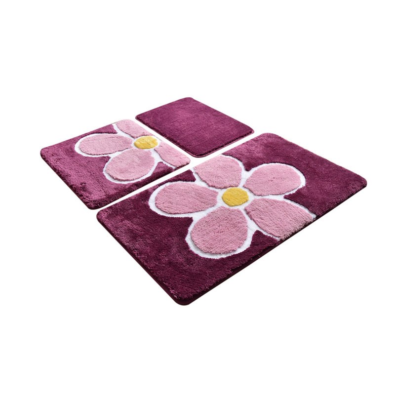 Ensemble de tapis de bain en acrylique de qualité supérieure (3 pièces), antibactérien antidérapant, 15,8 x 23,6 pouces, 19,7 x 23,6 pouces, 23,6 x 39,4 pouces | 100% acrylique, 1,4 lb / pied carré | Lavable à la machine, doux et durable pour la sécurité de la salle de bain