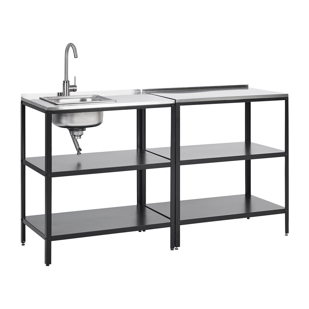 Beliani 160cm 2 Modular Outdoor Kitchen