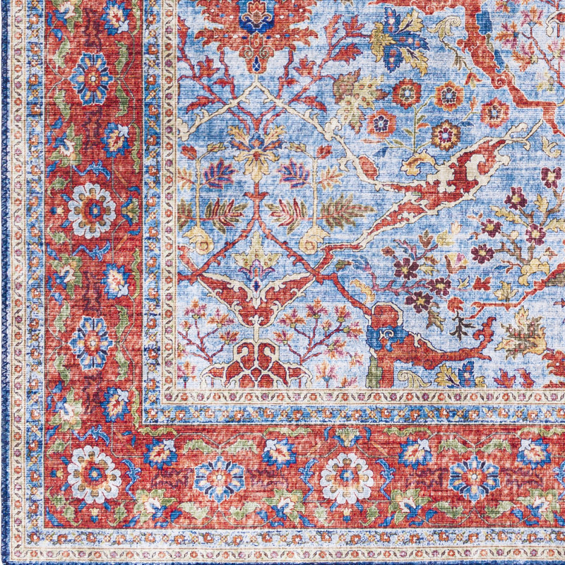 Tapis de style oriental rouge, Rectangle 9 pi x 12 pi