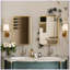 Modern Metal Framed Cabinet with Mirror and Adjustable Shelves-16514546
