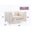 Fauteuil contemporain incliné ivoire-673135961