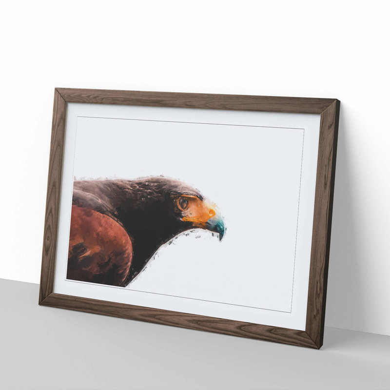 Golden Eagle - Picture Frame Painting Print, Walnut Framed, 48cm H x 65cm W x 2cm D
