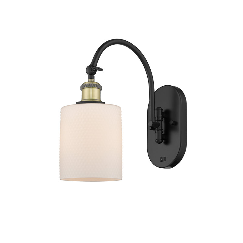 Dublin Swing Arm Sconce, Led, Black Antique Brass