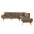 Velvet L-Shaped Sectional Right Hand Facing-87869718