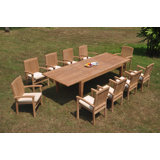Dorffman Outdoor 11 - Piece Teak Dining Set