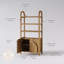 3 Tier Arched Bookshelf With Cabinet Base And Solid Wood Frame-100829927