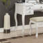 Ensemble de meuble-lavabo classique avec tabouret et tiroirs de couleur argenté-1693039476