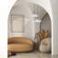 Luminaire suspendu tambour Anastasia l 14 po blanc et jute - Breakwater Bay