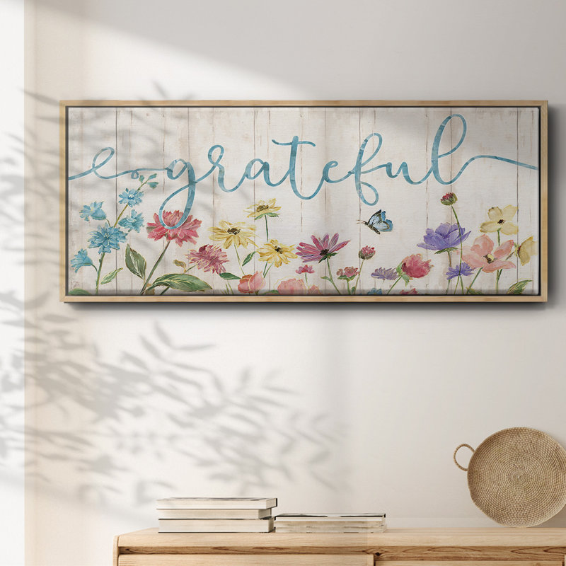 Grateful Wildflowers - Toile encadrée, H 20 po x l 50 po