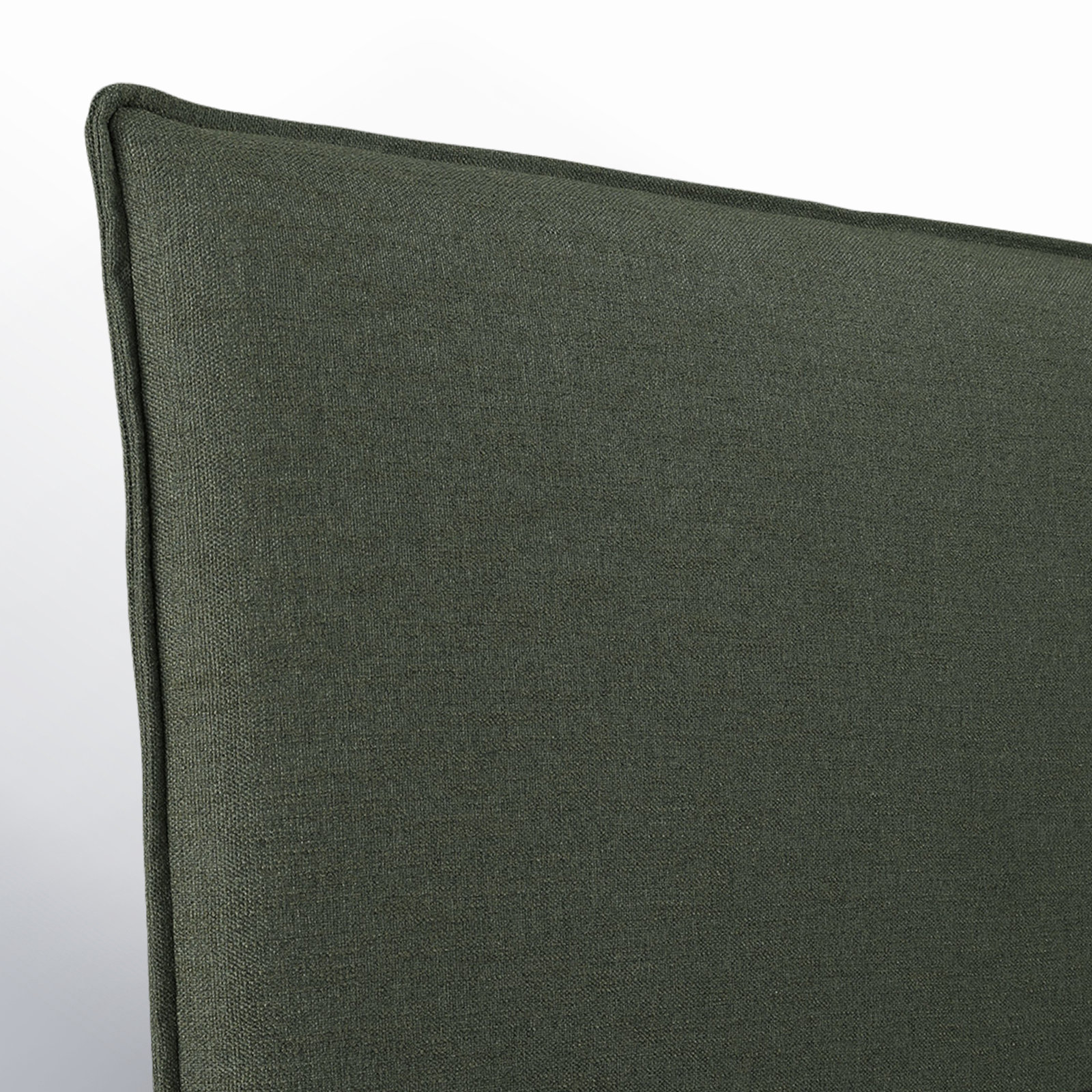 Timothy Upholstered Low Profile Platform Bed, Queen, Dark Green Basketweave, 54