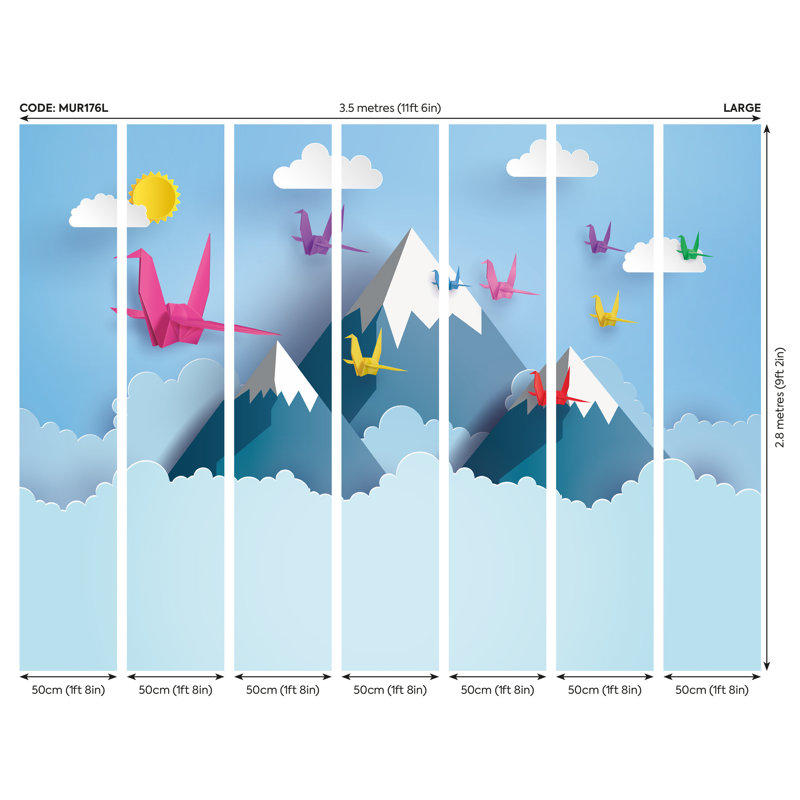 Zahraa Matte Wall Mural, 280cm L x 350cm W