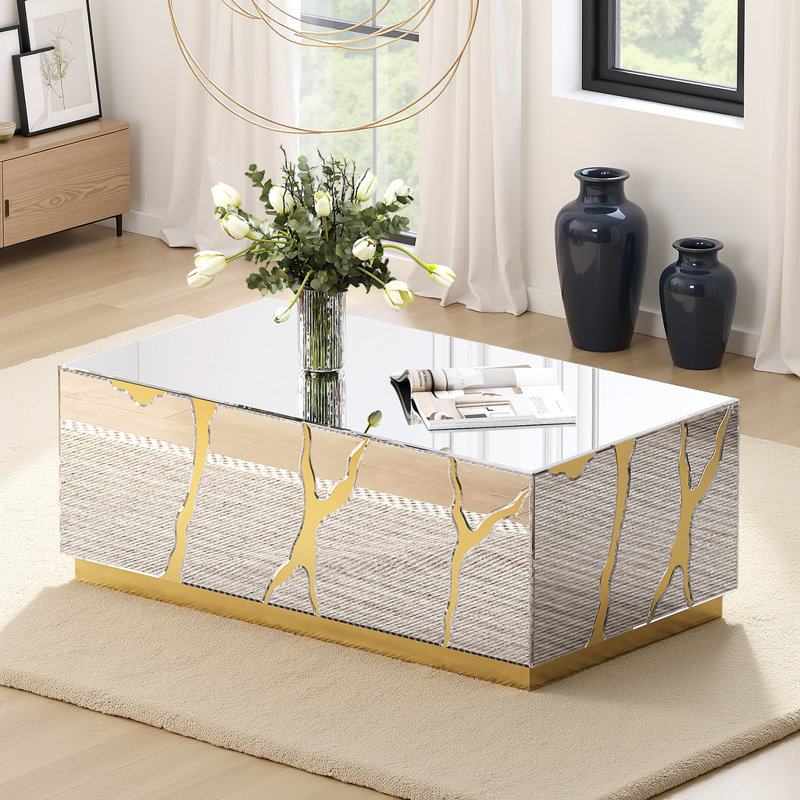 Table basse moderne en verre 39 po Dalee