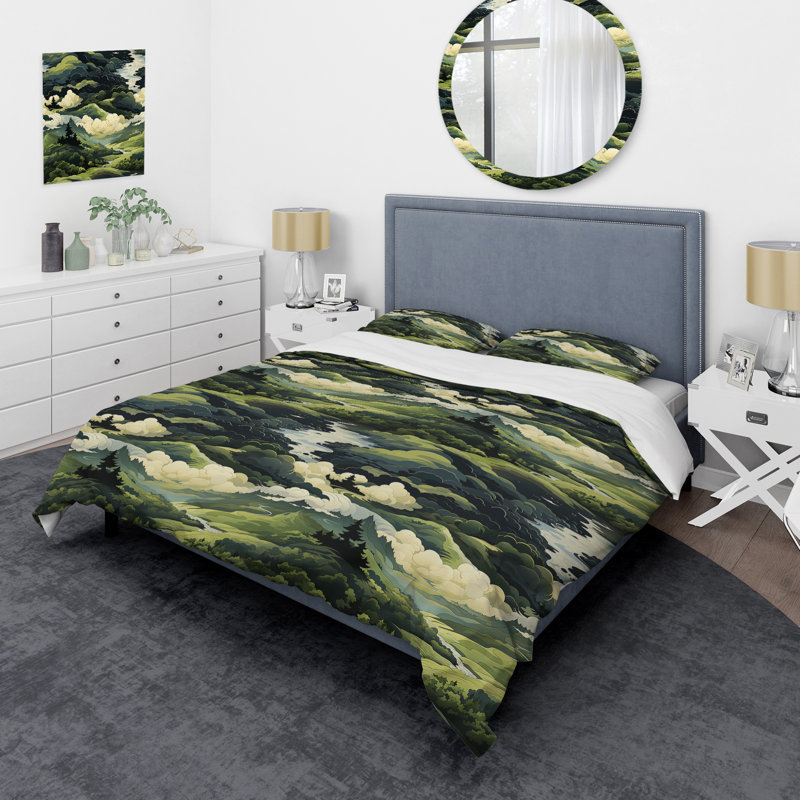 Ensemble de housse de couette Nomadic, Housse de couette simple + 1 taie décorative stan