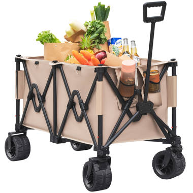 Gorilla Carts 7 Cubic Feet Foldable Utility Beach Wagon w/ Oversized Bed,  Red, 1 Piece - Pay Less Super Markets