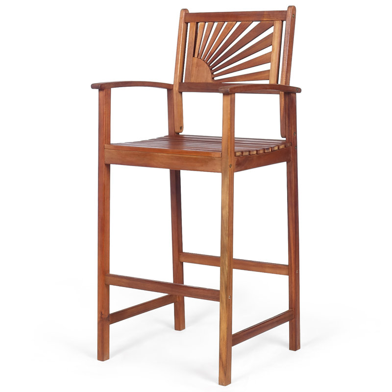 Costway Acacia Outdoor 29'' Bar Stool