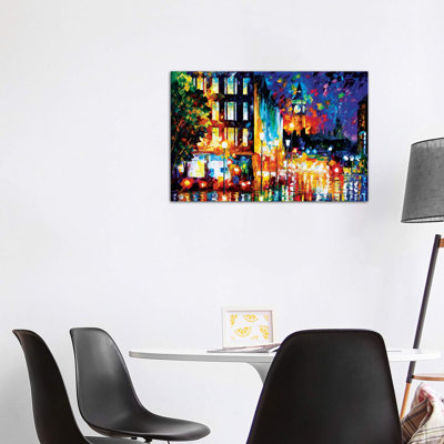 «London's Lights» par Leonid Afremov, reproduction d'art sur toile tendue