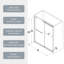 Porte de salle de bain avec cadre en aluminium de 56 à 60 po x H 74 po-115203377