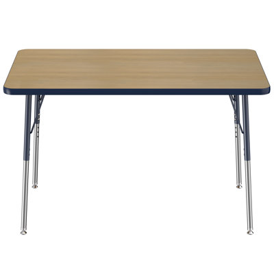 Rectangle Contour Activity Table with Adjustable Legs