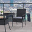 Chaise de patio empilable avec coussin Arestho