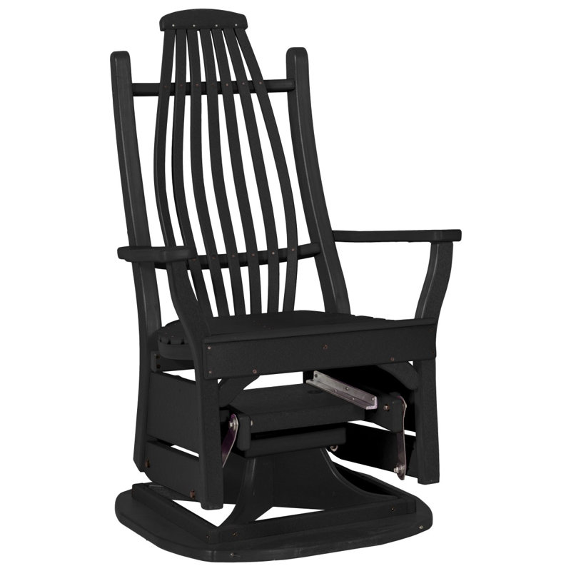 Fauteuil coulissant en bois cintré, Noir