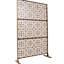 Écran d'intimité en métal l 76 po H48 po - Design élégant pour terrasse, patio, balcon, intérieur brun-126060469