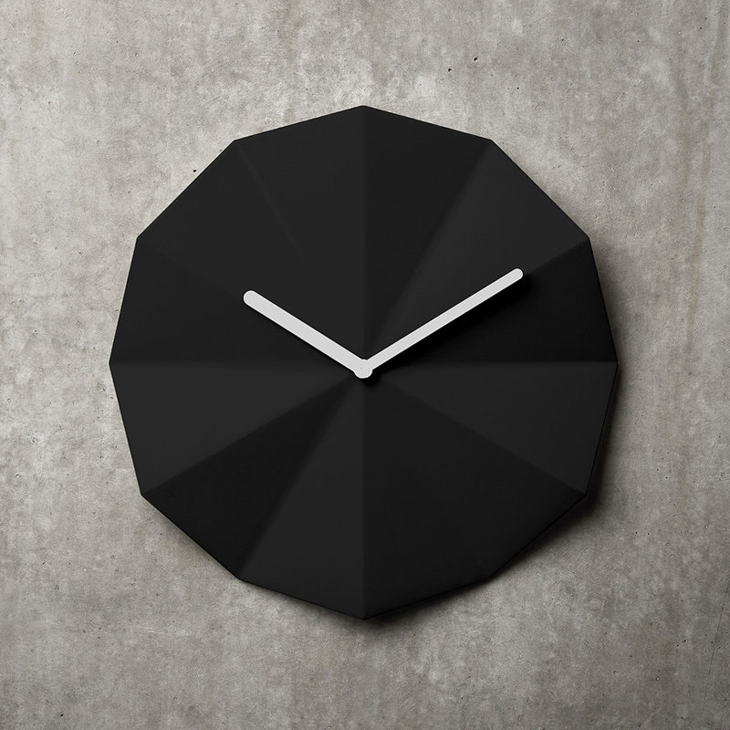Alexan Wood Wall Clock, Black