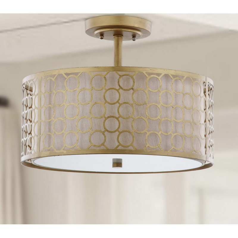 Torpoint Semi Flush Mount, Gold