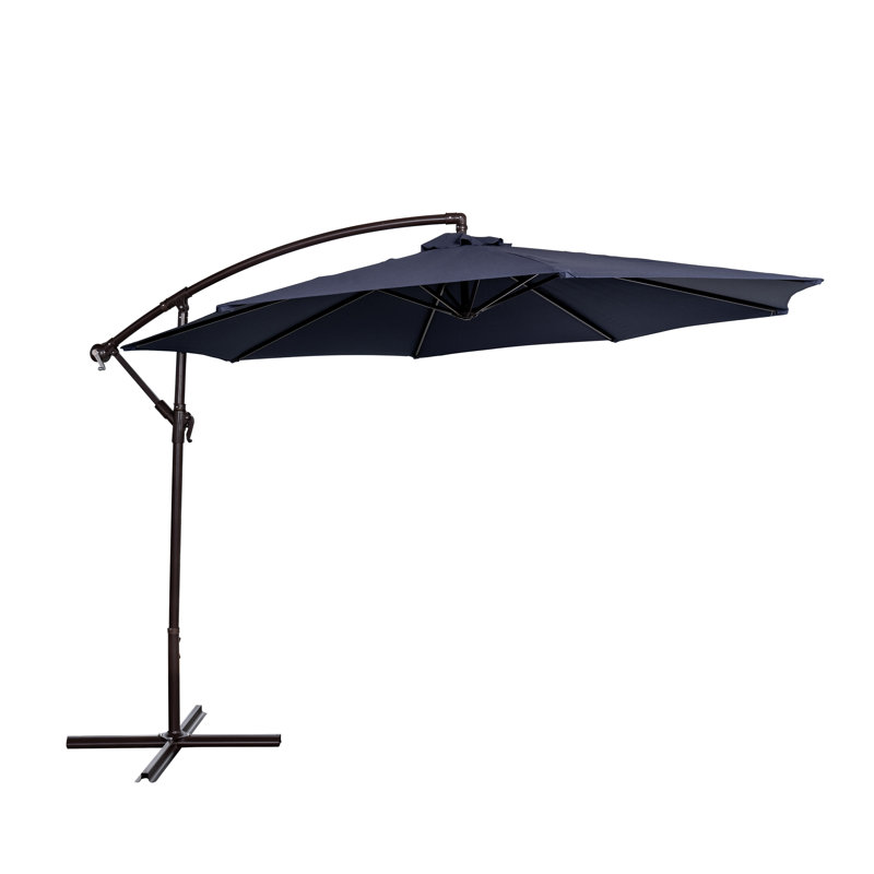 Parasol carré en porte-à-faux 120 po Dwanye, Noir
