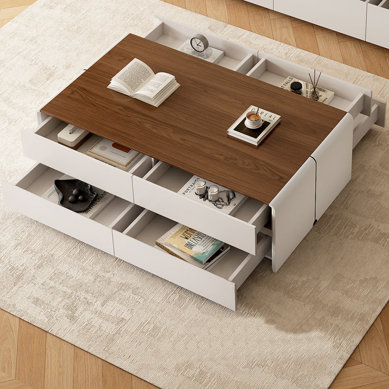 Modern simple style rectangular coffee table, 16.54" H x 47.24" W x 23.62" D