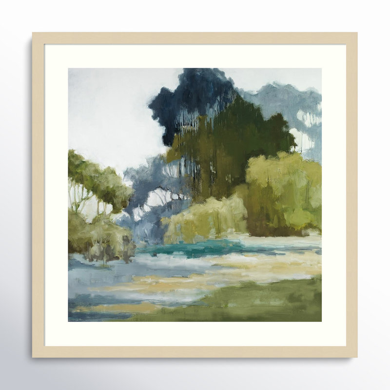 Bean Fileds Tall Trees - Cadre photo, reproduction d'art sur papier, Papier avec cadre gris, H 41 po x l 41 po