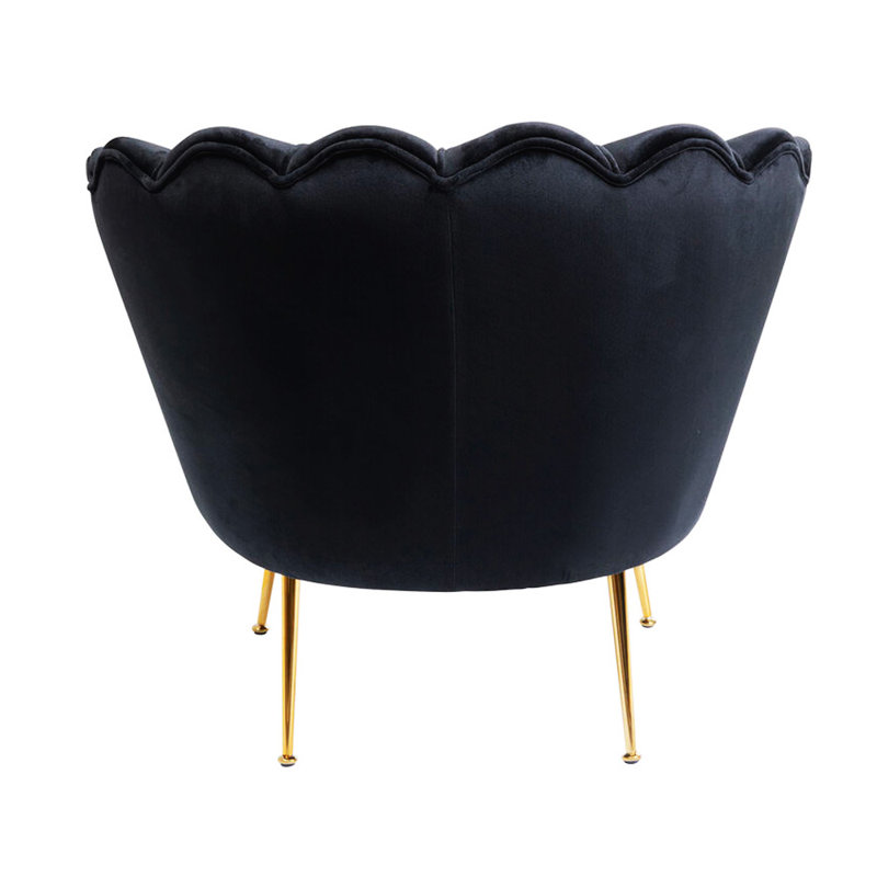 Kathryn Tufted Chair, Yes, Black Velvet