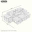 Canapé modulaire rembourré 4 pièces Brihany-74647179-87678887