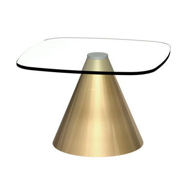 Bedminster Glass Top Pedestal End Table