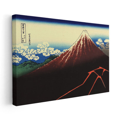 Lightning Below The Summit - Canvas Print Wall Art