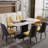 Sindia Rectangular Modern Dining Set, Faux Marble Dining Table And Chair Set for 4-6-619532831-645394717-645394713