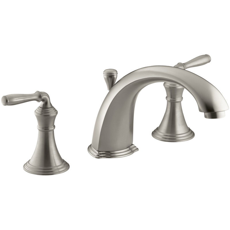 Devonshire Deck-/Rim-Mount Bath Faucet Trim for High-Flow Valve with 8-15/16" Diverter Spoutut and Lever Handles, Valve Not Included