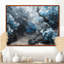 Art mural bleu et gris, oasis de poisson II - aquariums, salon-1106973304-1106973307