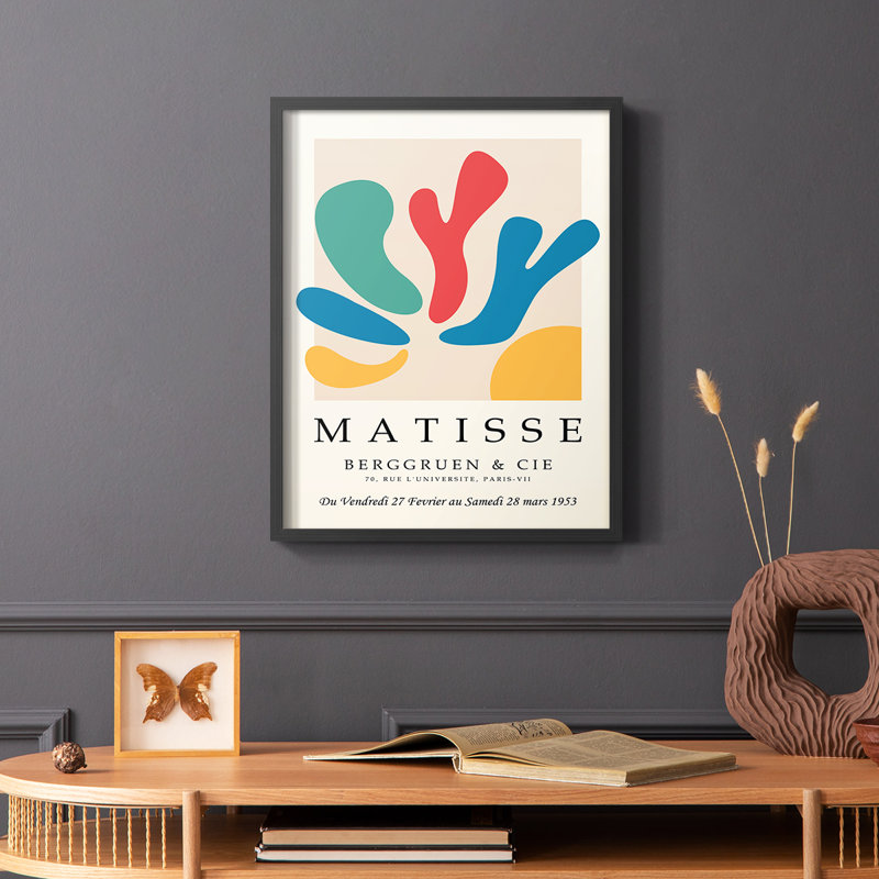 Matisse C XXVII, reproduction encadrée - bois massif, Noir, H 20 po x l 16 po