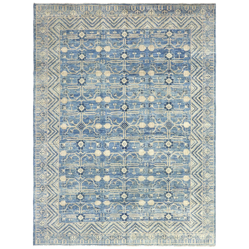 New Turkmen Afghan One-of-a-Kind Rectangle 8'10" X 11'7" Area Rug