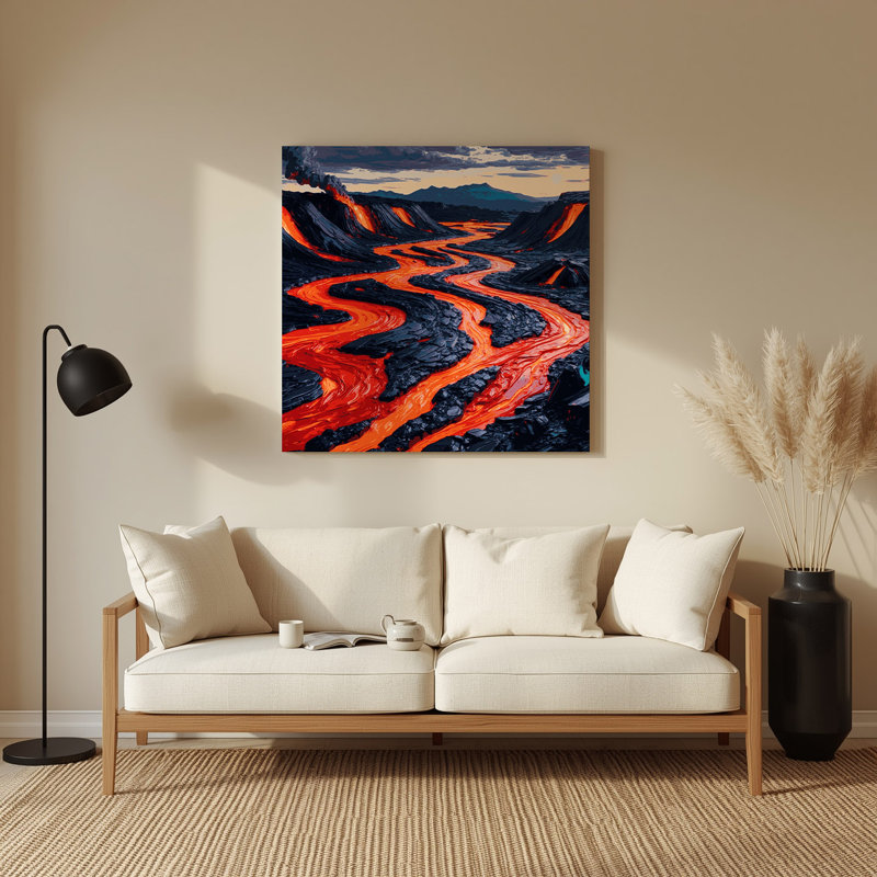 Art mural gris Hawaiian Lava Flows, H 12 po x l 12 po