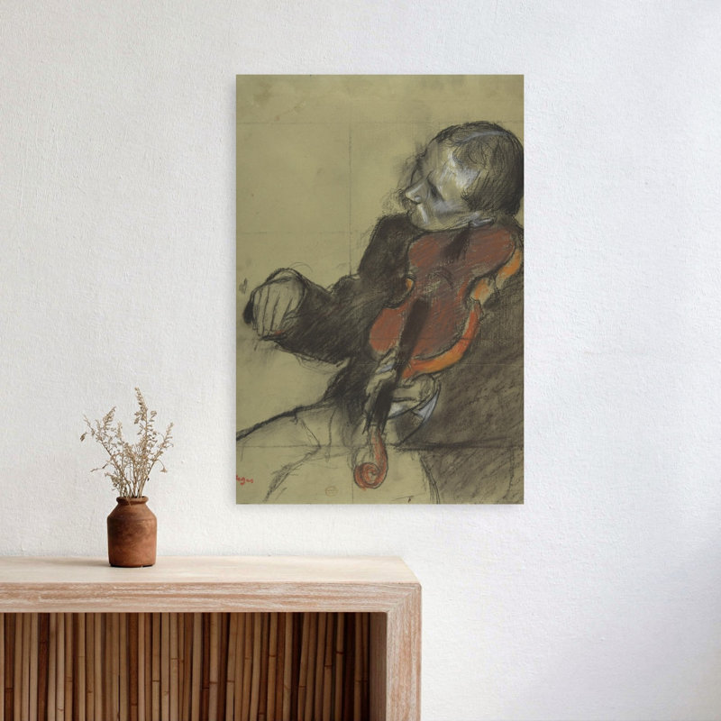 Violinist, Study For The Dance Lesson, 1878-79 Impressionist Abstract Contemporary Wall Art Print, 60.96cm H x 40.64cm W