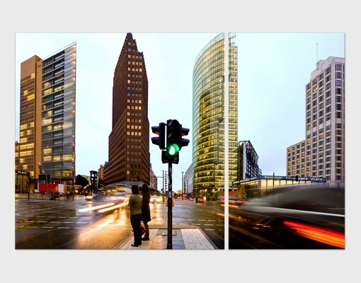 2-tlg. Leinwandbilder-Set Potsdamer Platz