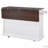Kitchen Storage Cart on 4 Wheels with 4 Door Shelves and Drop Leaf-457905506