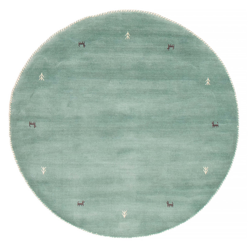 Kashkuli Gabbeh Blue Rug 4'10" x 4'10"