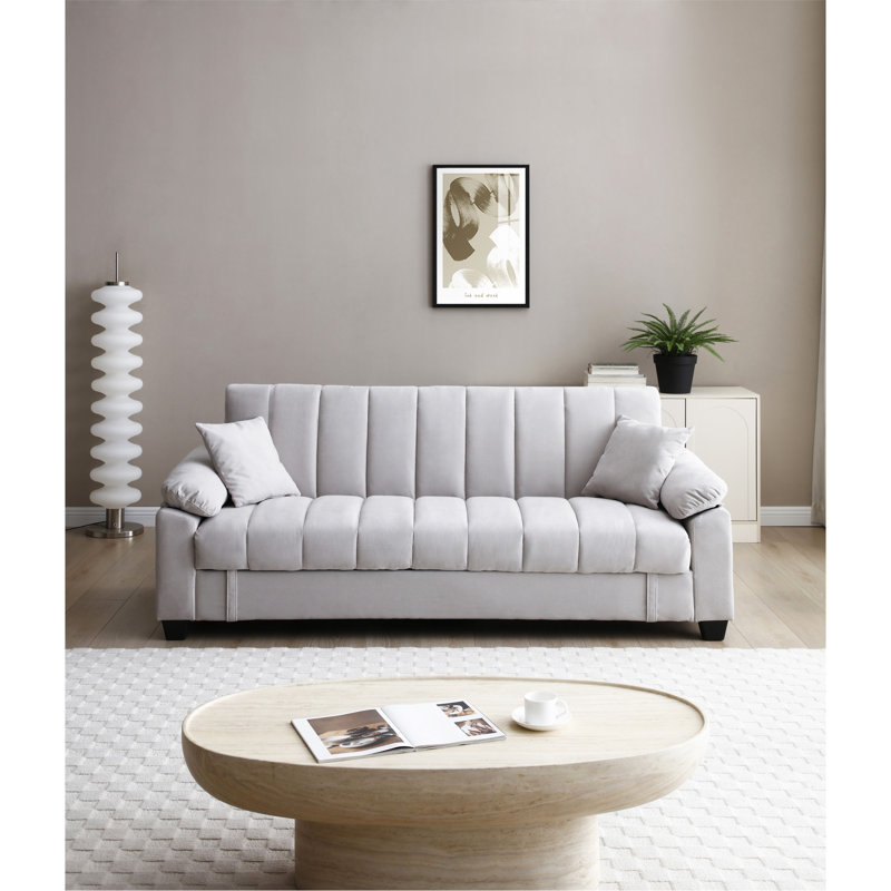 Sofa Bed Sleeper With Storage And One Side Pocket, Offering Supreme Comfort And Practicality