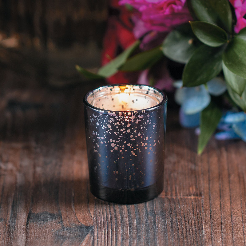 Glass Tabletop Votive Holder Set, Navy, 12